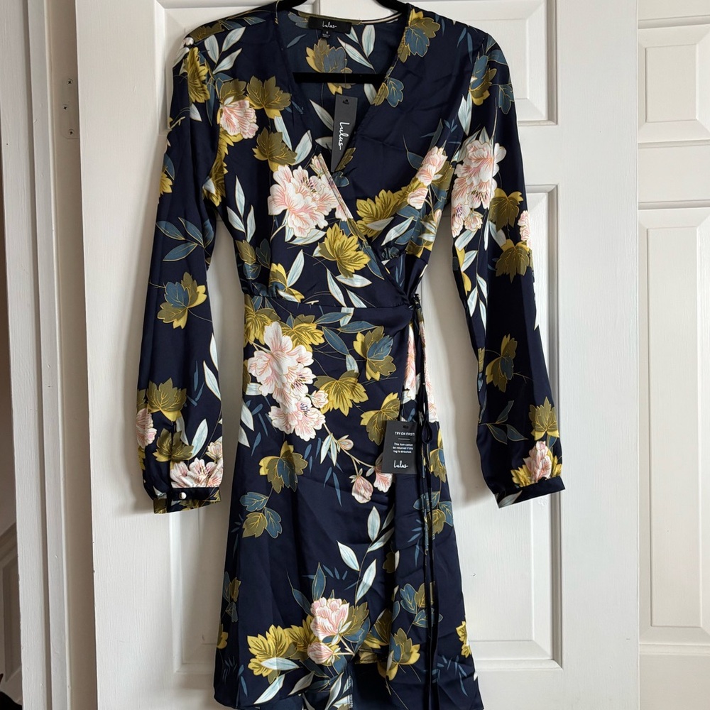 Lulus Floral Kimono Wrap Dress